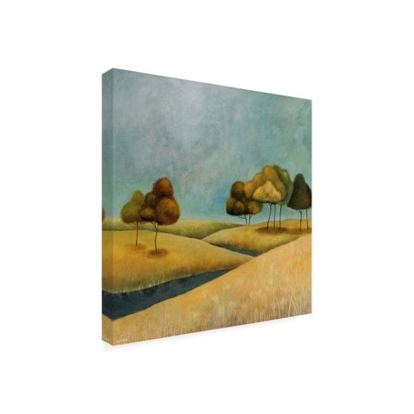 Pablo Esteban 'Rounded Trees On Hills 2' Canvas Art,24x24